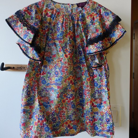J.Crew Cotton popover top in Liberty Margaret Annie floral print XS 0 2 - Picture 6 of 16